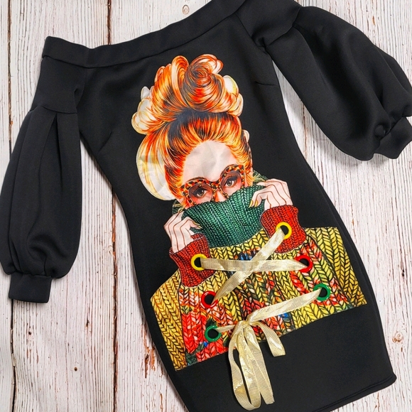 Day & Night Dresses & Skirts - Chic Day & Night Funky Cool off the shoulder Dress